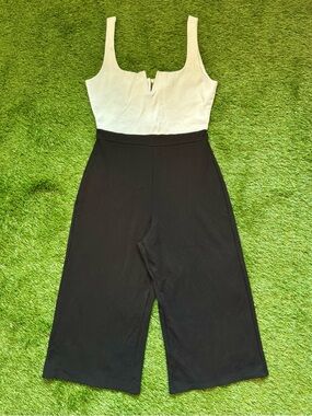 Rolla Coster Black & White Colorblock Wide Leg Jumpsuit Medium